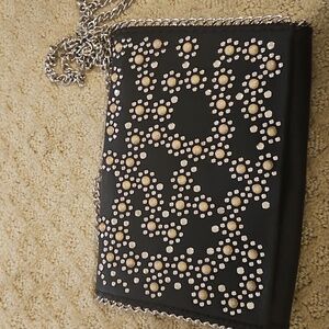 Black And Silver Crossbody Purse